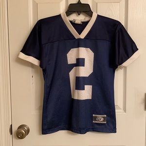 Blue White #2 Short Sleeve Football Jersey PSU Penn State Polyester Size Medium